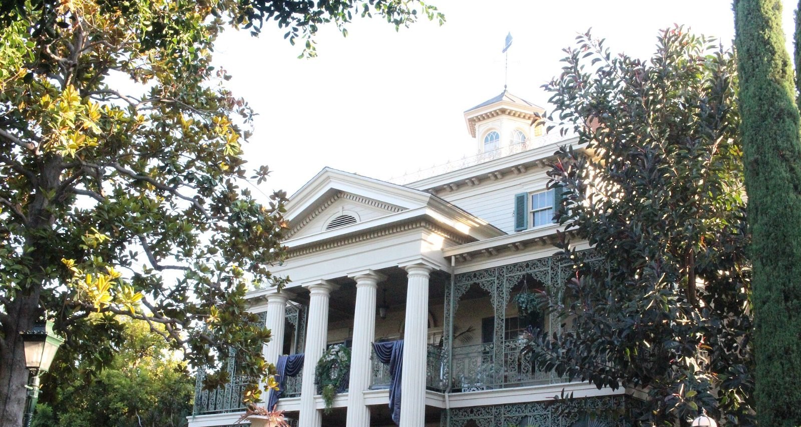 The portico and pediment seen from the queue